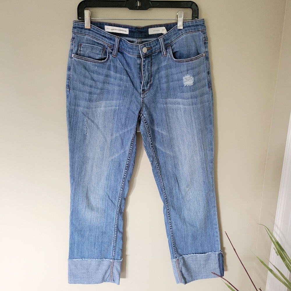 Pilcro and The Letterpress cropped Hyphen jeans